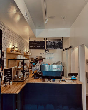 Best Coffee in Park City, Utah - Pink Elephant Coffee Roasters - Park City Guide by Oi Luci High Altitude Skincare